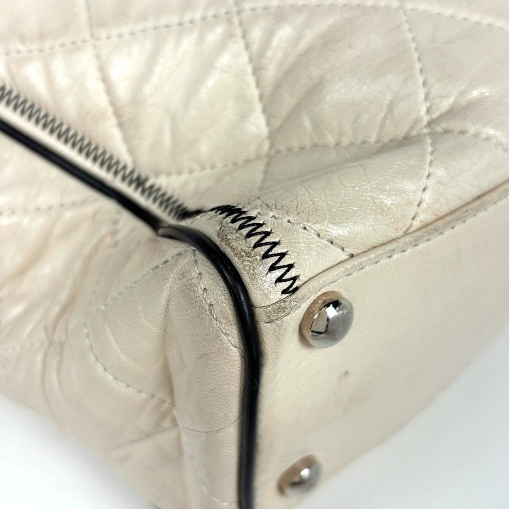 Chanel East Waist 2.55 Tote 2-Way Chain Leather Ivory — view 3