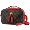 Louis Vuitton Saintonge Crossbody Shoulder Bag Monogram Brown Coquelicot