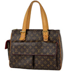 Louis Vuitton Multipuri City Handbag Shoulder Tote Monogram Brown