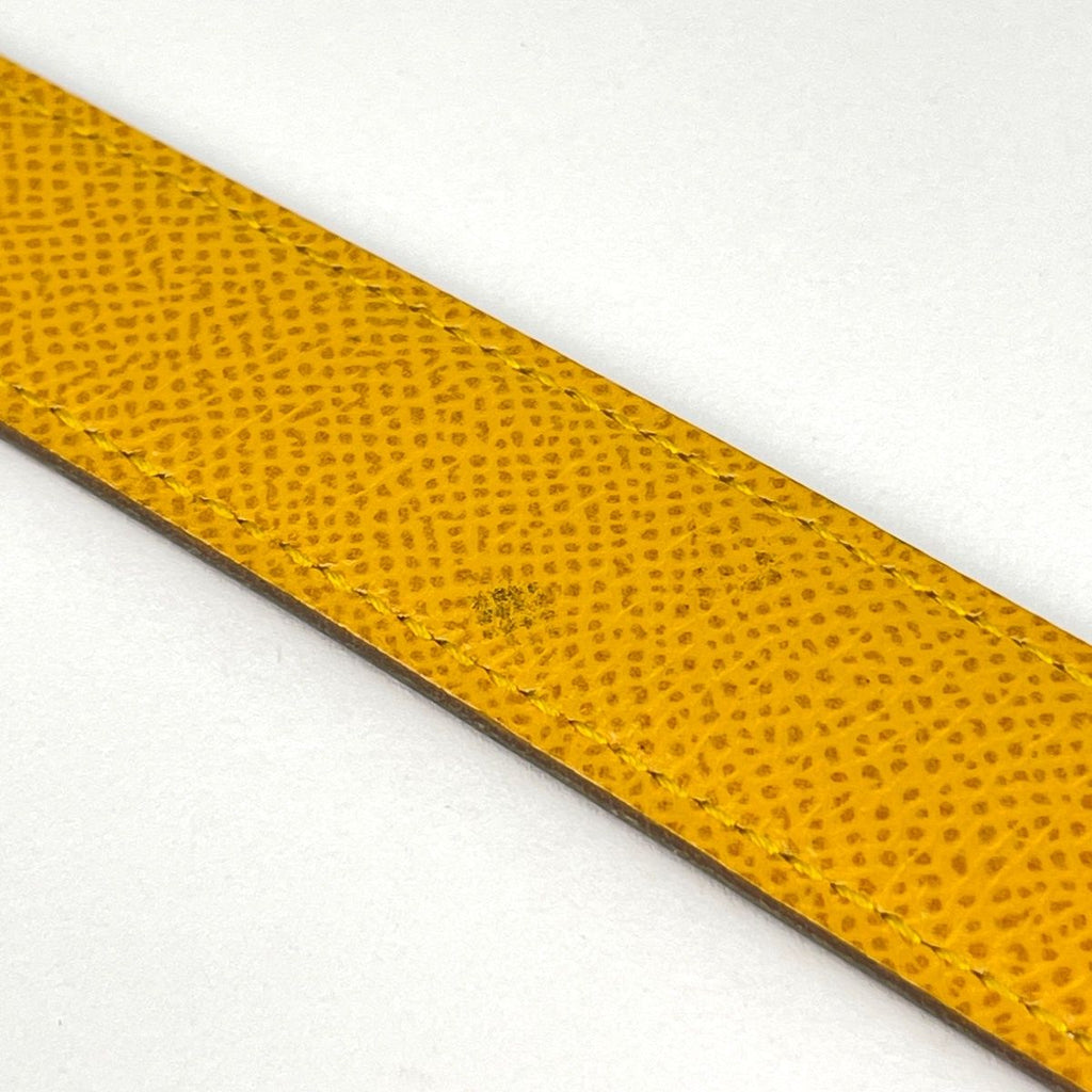 Hermes Constance Reversible Belt Leather Yellow Brown — view 3