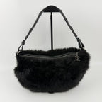 Chanel CC Logo Shoulder Bag Black Vintage — view 4