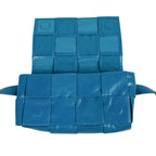 Bottega Veneta Cassette Cross Belt Bag Waist Pouch Maxi Intrecciato Leather Blue — view 6