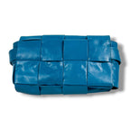 Bottega Veneta Cassette Cross Belt Bag Waist Pouch Maxi Intrecciato Leather Blue — view 5
