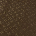 Louis Vuitton Shawl Monogram Dark Brown Wool Silk Scarf — view 4