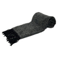 Fendi Shawl Dark Gray Black Zucca Pattern Wool Scarf