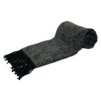 Fendi Shawl Dark Gray Black Zucca Pattern Wool Scarf