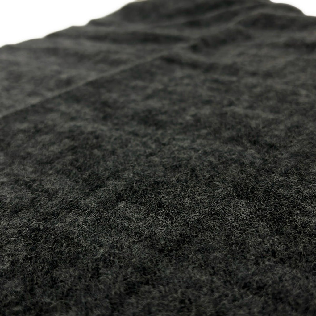Fendi Shawl Dark Gray Black Zucca Pattern Wool Scarf — view 4