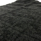 Fendi Shawl Dark Gray Black Zucca Pattern Wool Scarf — view 4