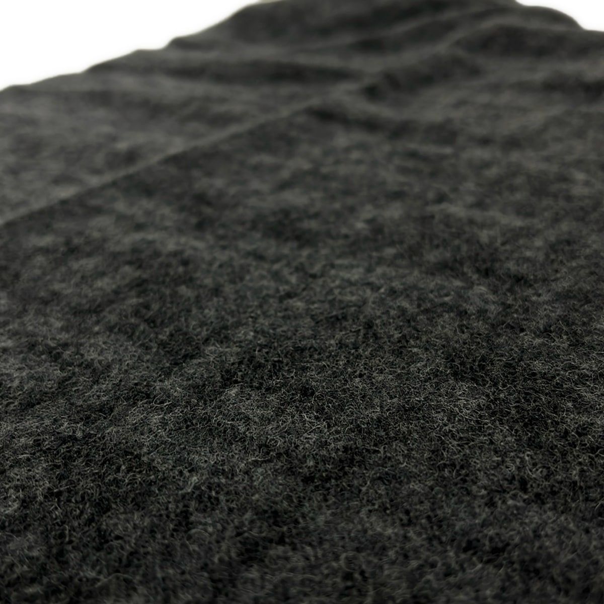 Fendi Shawl Dark Gray Black Zucca Pattern Wool Scarf — view 4