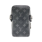 Louis Vuitton Monogram Eclipse Reverse Double Phone Pouch Shoulder Bag — view 2