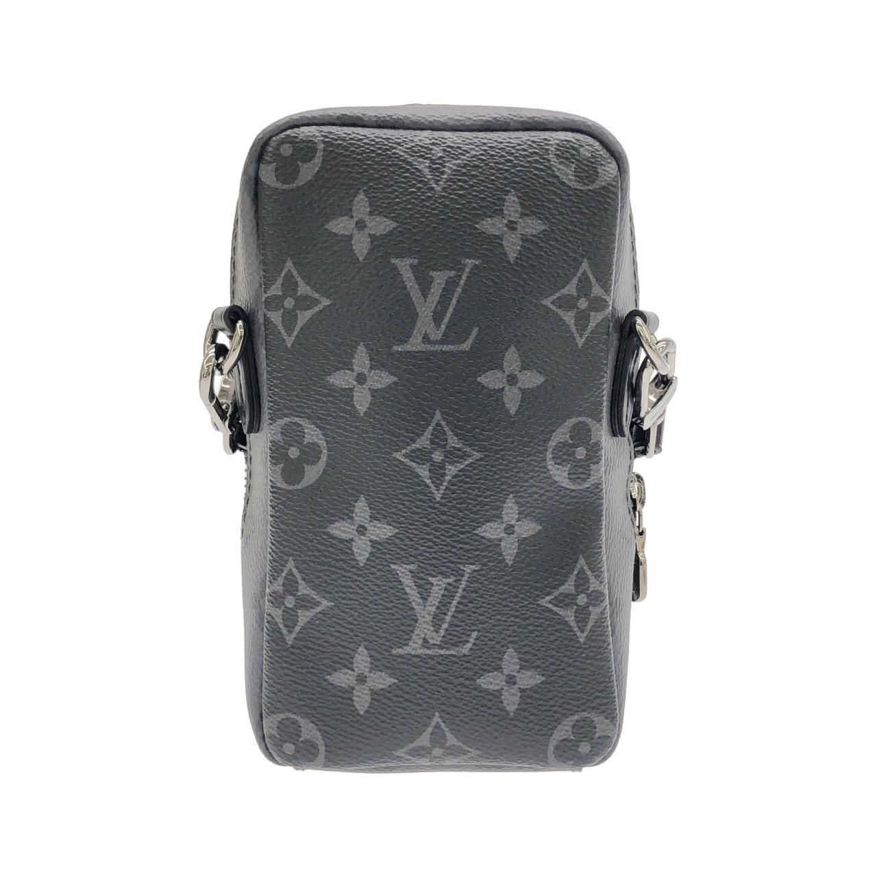 Louis Vuitton Monogram Eclipse Reverse Double Phone Pouch Shoulder Bag — view 2