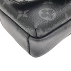 Louis Vuitton Monogram Eclipse Reverse Double Phone Pouch Shoulder Bag — view 3