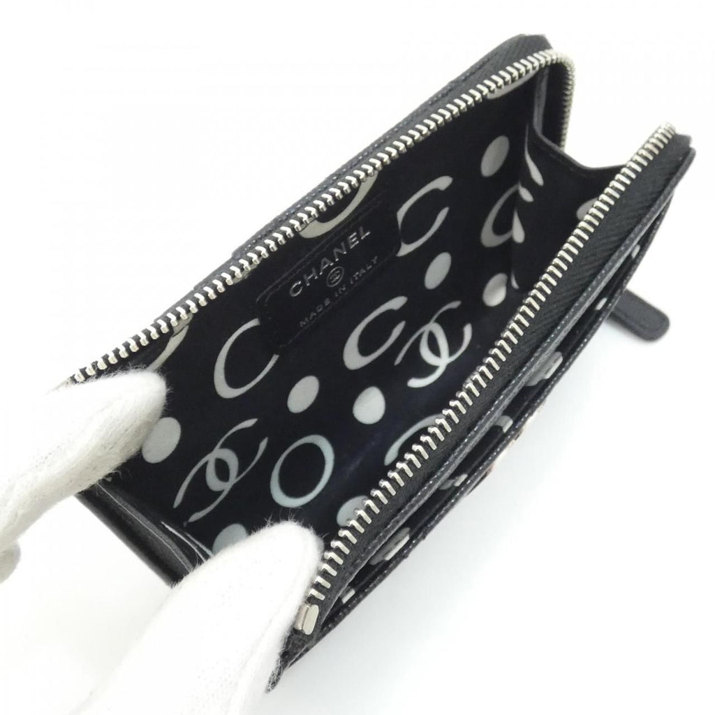 Chanel Card Case Card Holders Black — view 8