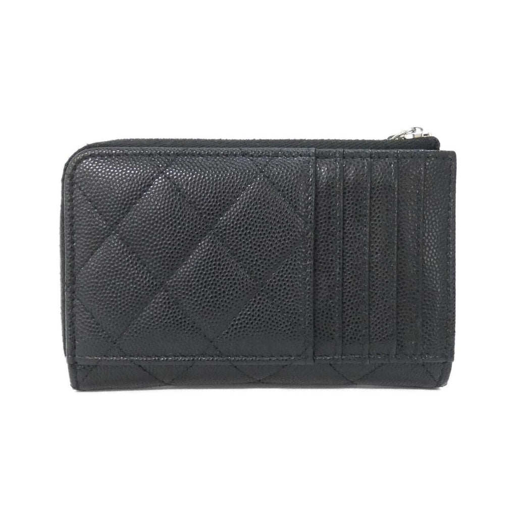 Chanel Card Case Card Holders Black — view 2