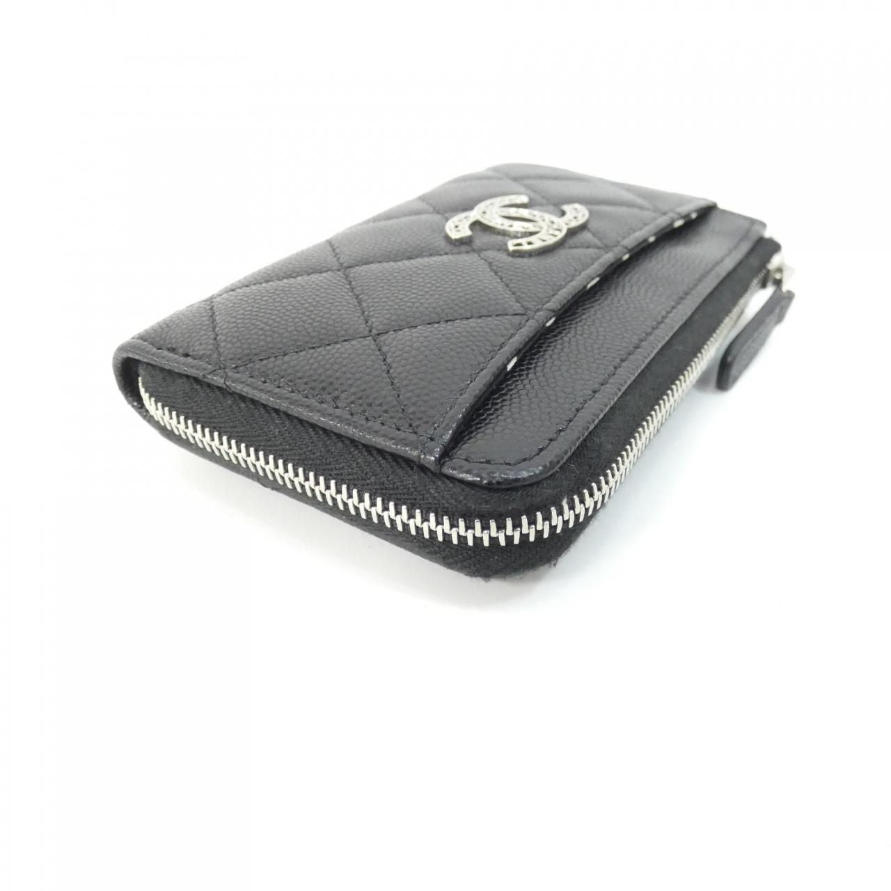Chanel Card Case Card Holders Black — view 3