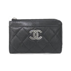 Chanel Card Case Card Holders Black