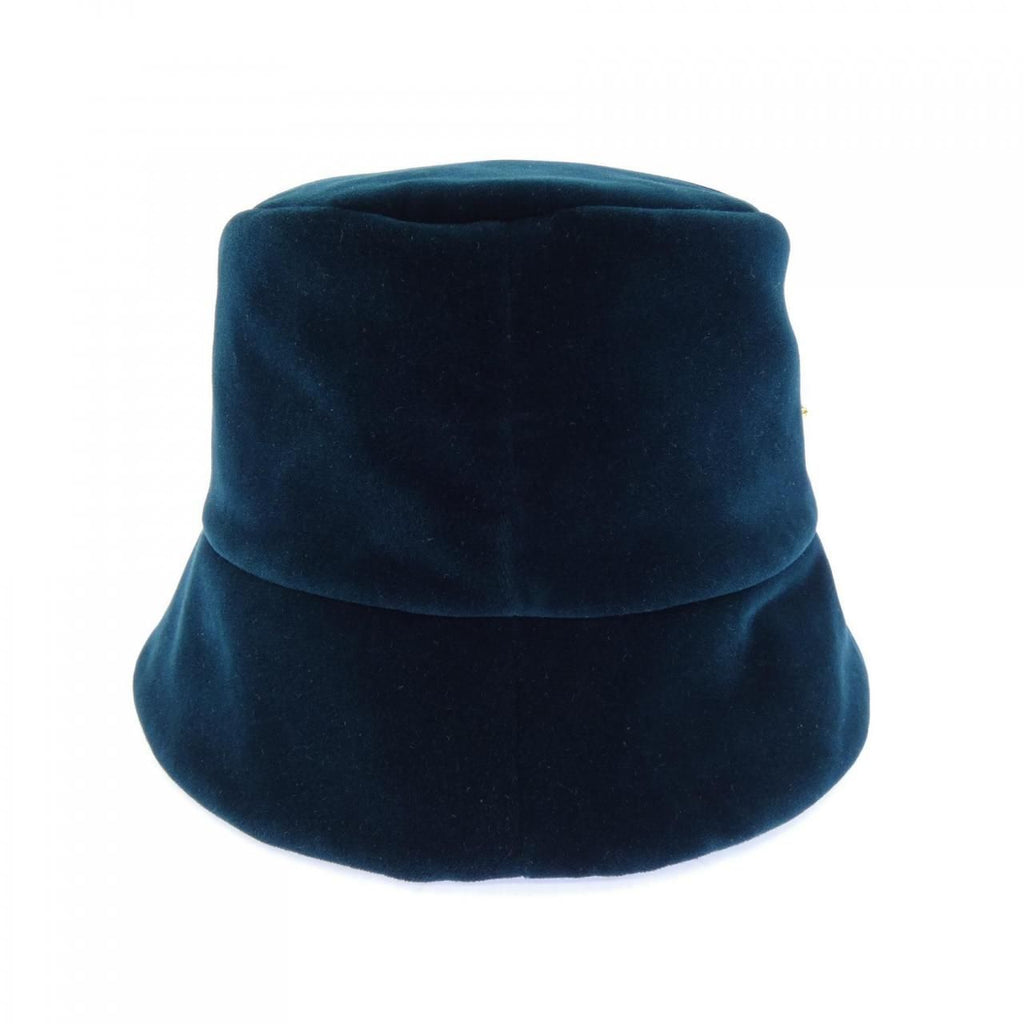 Prada Triangle Logo Velvet Bucket Hat — view 4