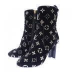 Louis Vuitton Monogram Velvet Silhouette Line Boots — view 3