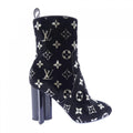 Louis Vuitton Monogram Velvet Silhouette Line Boots