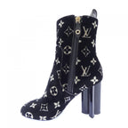 Louis Vuitton Monogram Velvet Silhouette Line Boots — view 2