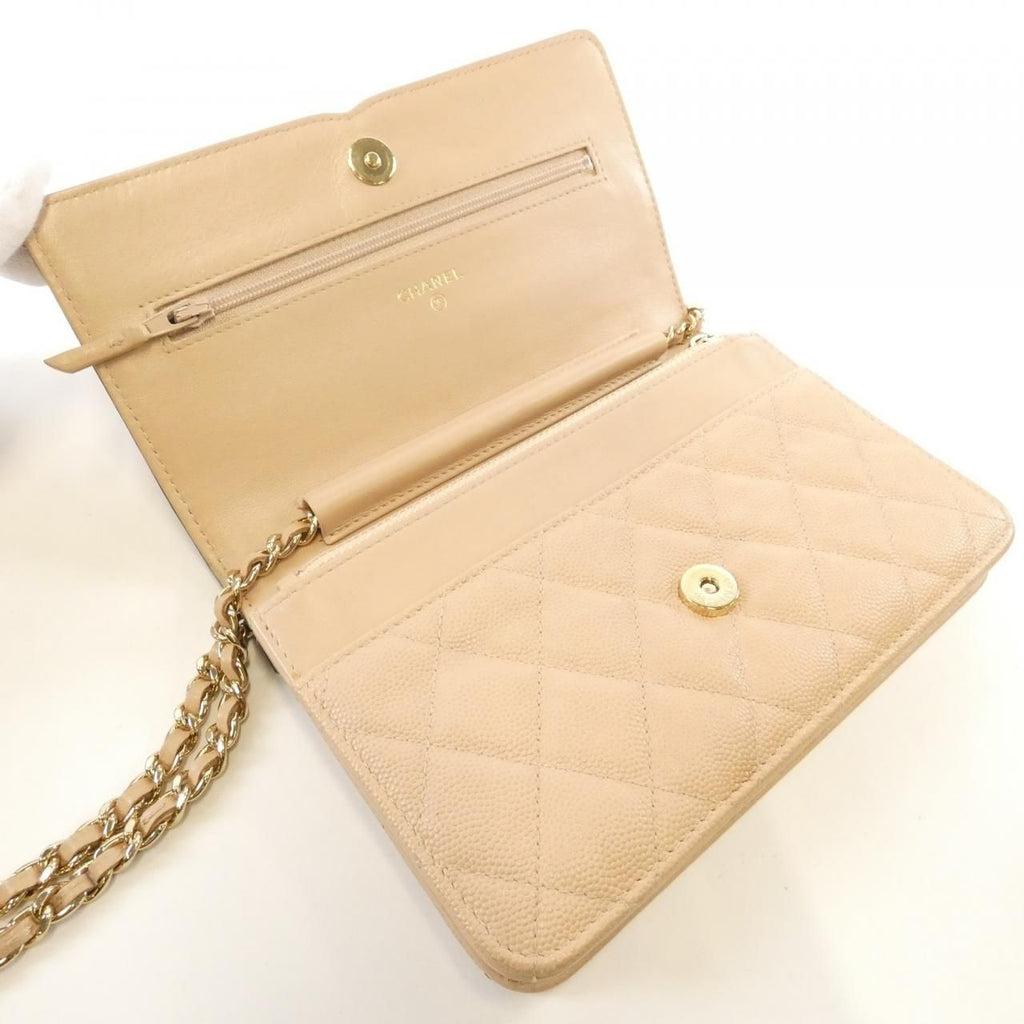 Chanel Chain Shoulder Bag Beige — view 7