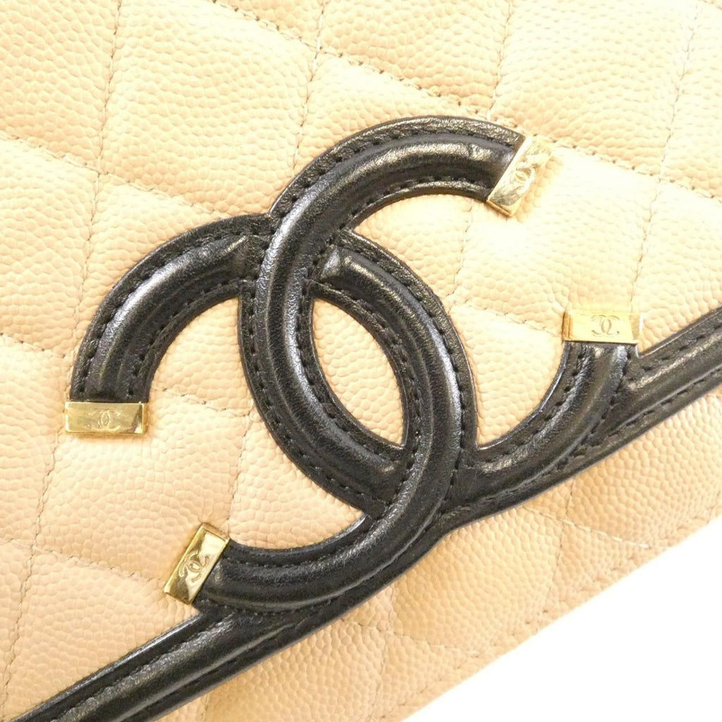 Chanel Chain Shoulder Bag Beige — view 4