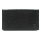 Louis Vuitton Wallet Epi Noir Check Case Leather