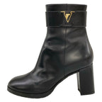 Louis Vuitton Short Boots 38 Midtown Ankle Black Leather