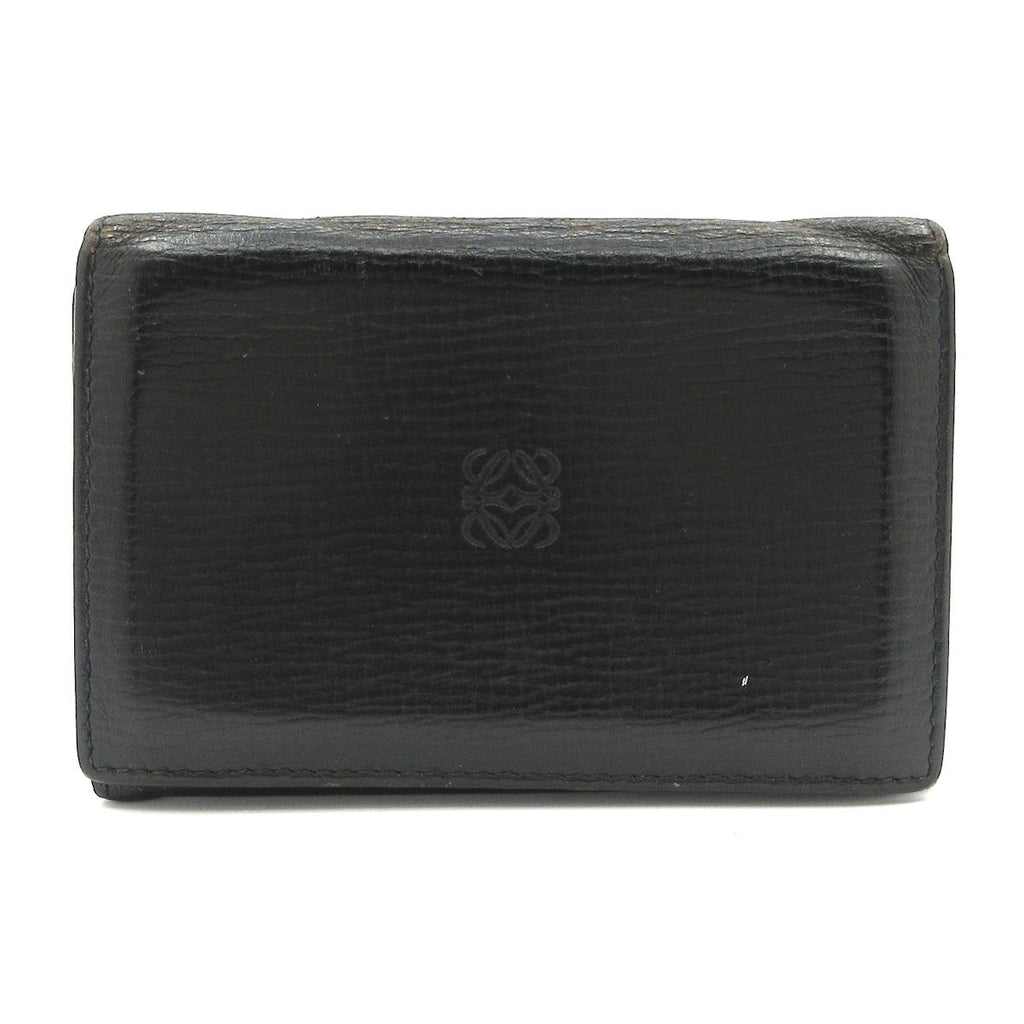 Loewe Business Card Holder Black Leather