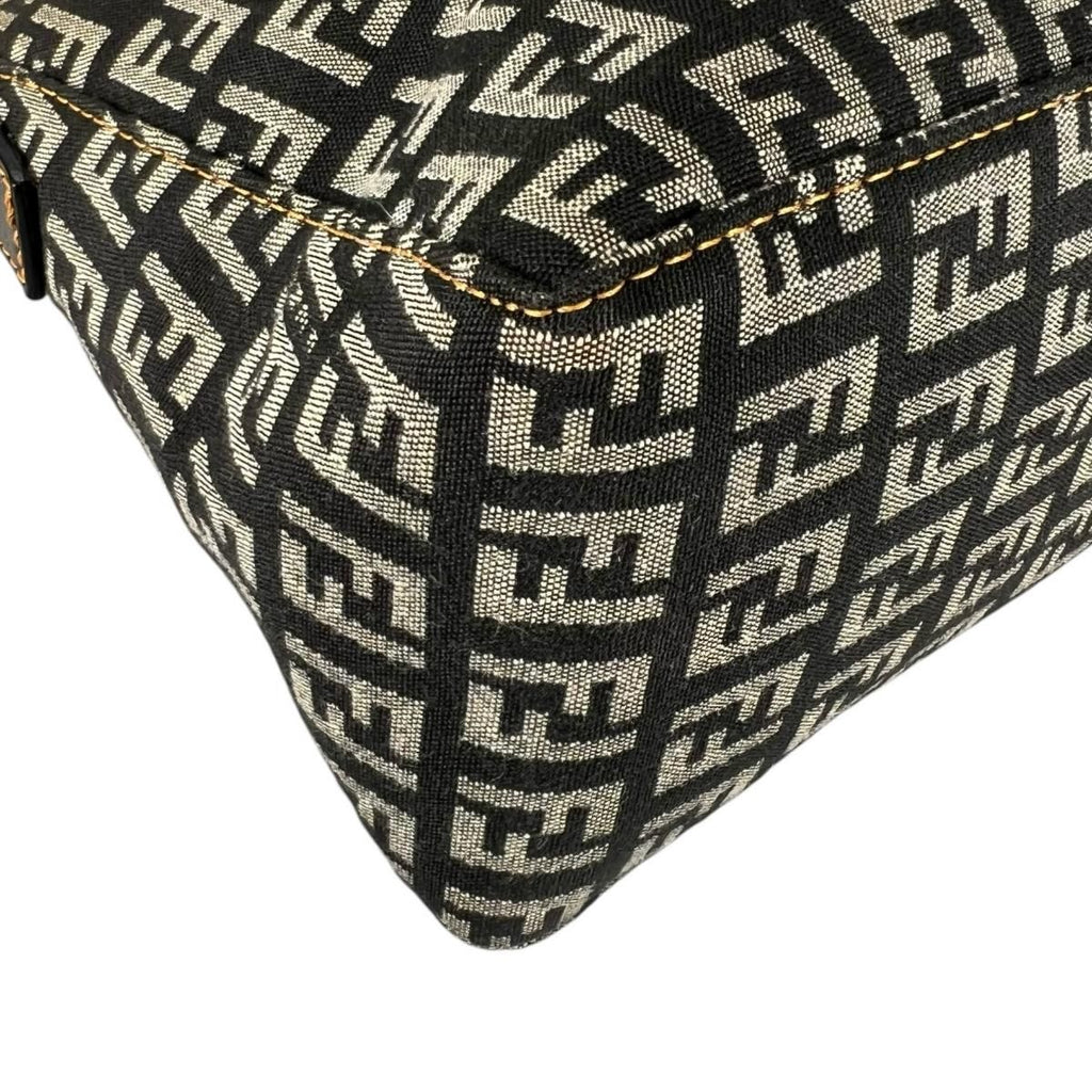 Fendi Zucchino Shoulder Bag Lightweight Gray — view 8