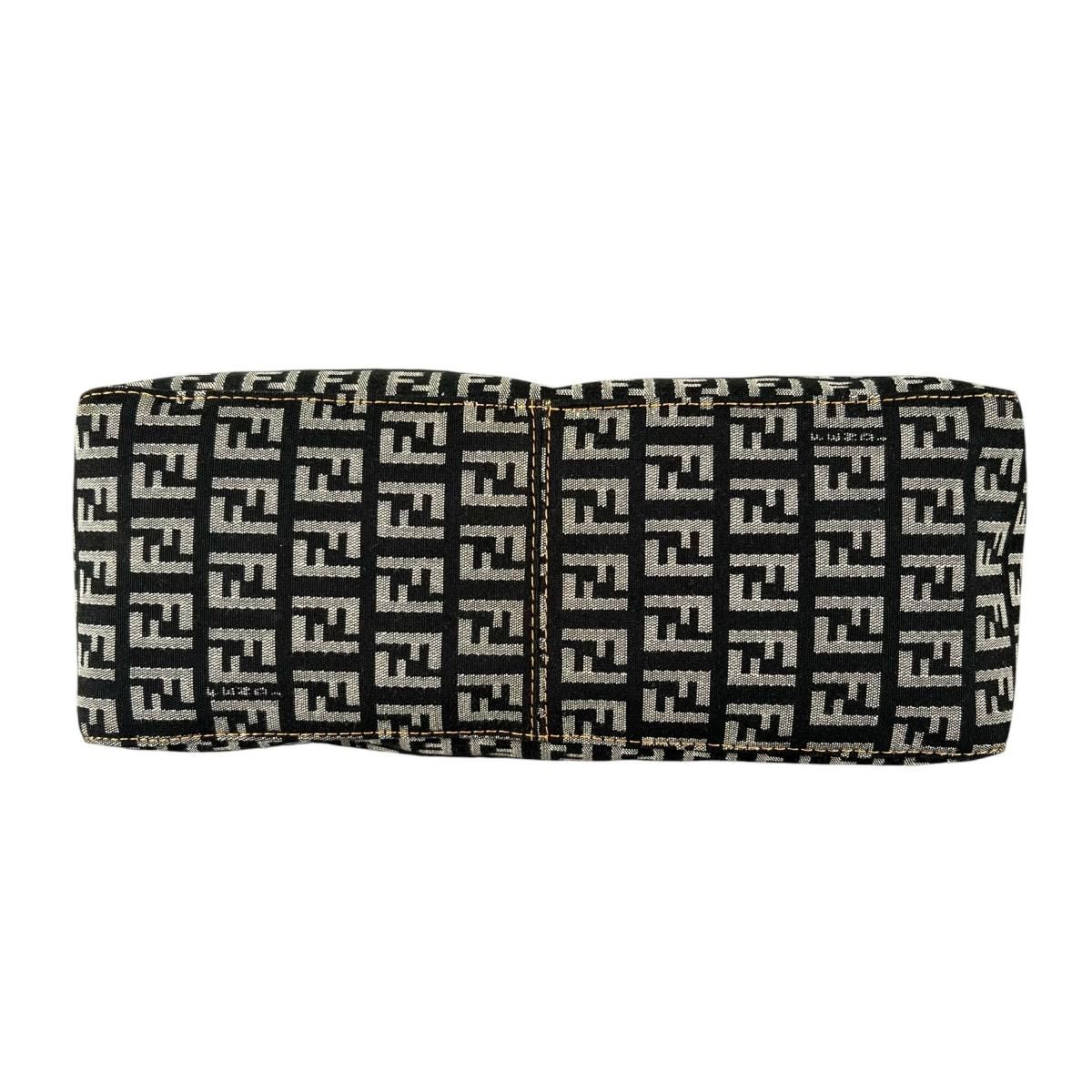 Fendi Zucchino Shoulder Bag Lightweight Gray — view 5