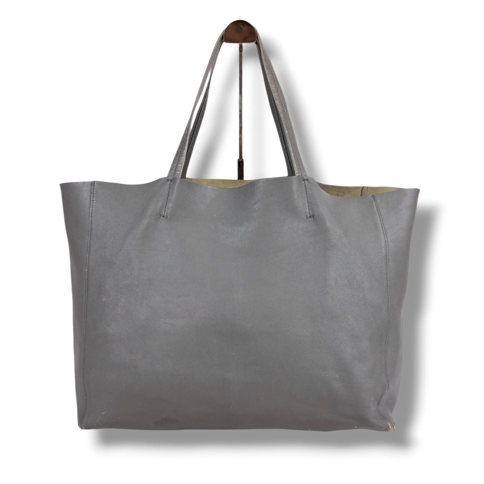 Celine Horizontal Cover Tote Light Gray Leather Shoulder Bag — view 2