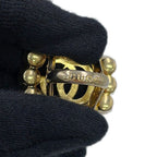 Gucci Ring Crystal Double Logo Metal Faux Pearl XS