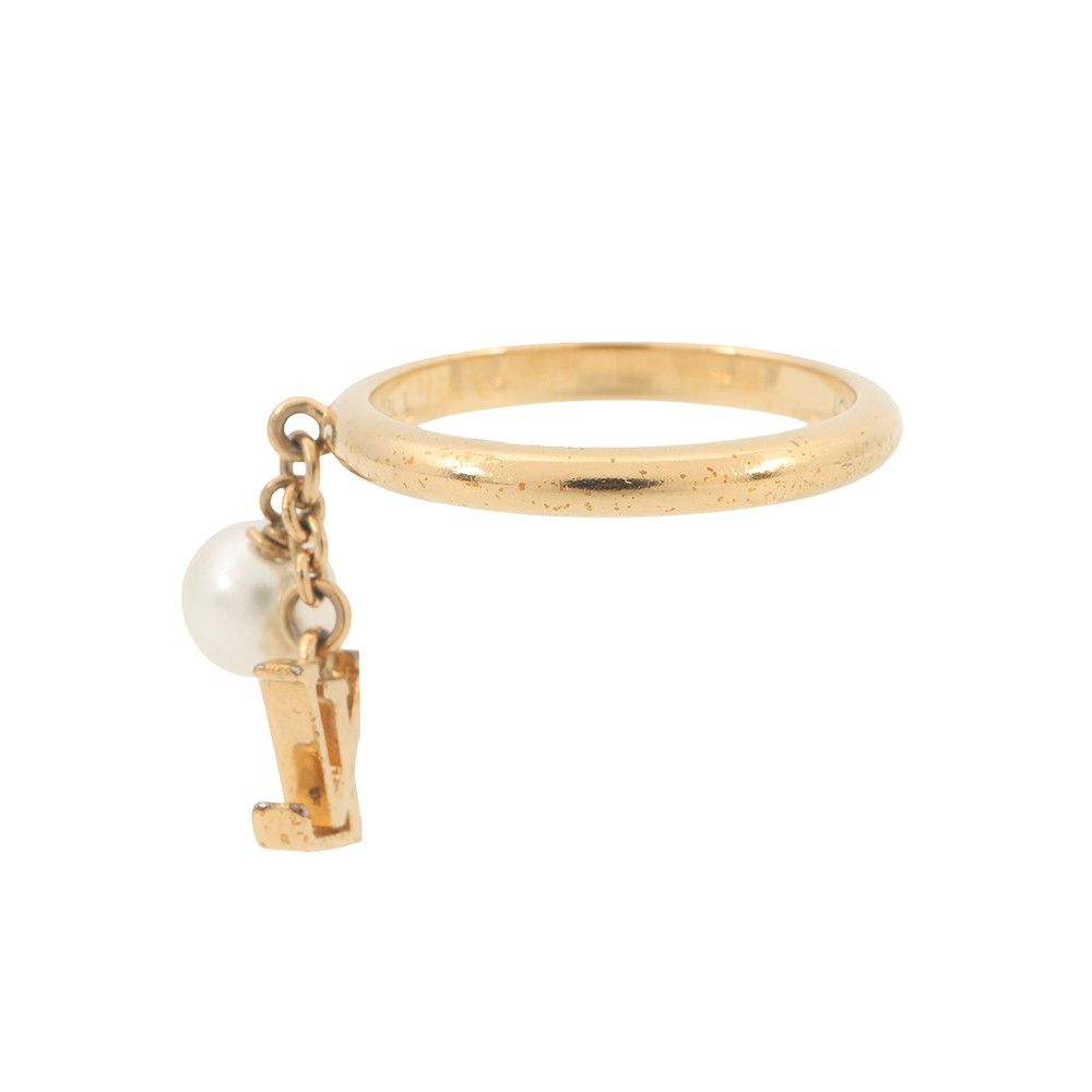 Louis Vuitton Ring LV Iconic Metal Faux Pearl