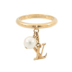 Louis Vuitton Ring LV Iconic Metal Faux Pearl