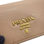 Prada Card Case Logo Leather Wallet Business — view 6