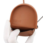 Loewe Coin Case Heel Pouch Mini Purse Leather Shoulder Bag Brown — view 6