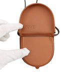 Loewe Coin Case Heel Pouch Mini Purse Leather Shoulder Bag Brown — view 5