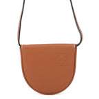 Loewe Coin Case Heel Pouch Mini Purse Leather Shoulder Bag Brown