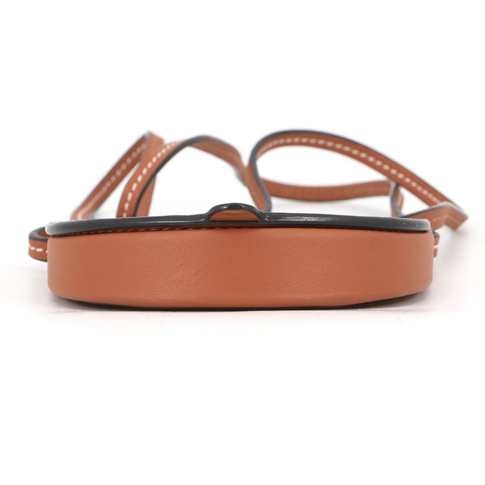 Loewe Coin Case Heel Pouch Mini Purse Leather Shoulder Bag Brown — view 3