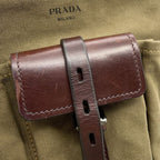 Prada Shoulder Bag Route Canvas Leather — view 6