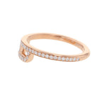 Hermes Ring Link Diamond Total 18k Pink Gold