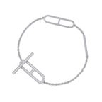 Hermes Bracelet Chaine D'ancre Diamond Total 18k White Gold