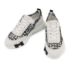 Hermes Sneakers Bouncing Silk Tresse Unprime 37 Shoes White Black