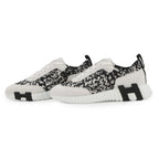 Hermes Sneakers Bouncing Silk Tresse Unprime 37 Shoes White Black — view 2