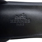 Hermes Sandals Santorini Epsom 38 Shoes Black — view 5