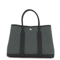 Hermes Tote Garden Party TPM Vert Mangrove Black Silver Toile Ash Negonda
