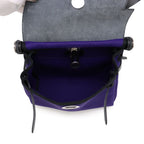 Hermes Shoulder Bag Herbag Zip Mini Purple Black Silver Toile Ash Vache Hunter — view 5