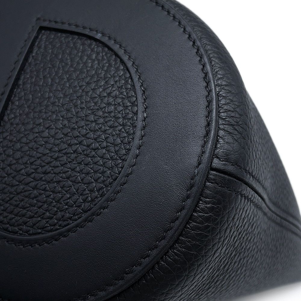 Hermes Tote in the Loop 18 Black Silver Taurillon Clemence Swift — view 7