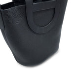 Hermes Tote in the Loop 18 Black Silver Taurillon Clemence Swift — view 6